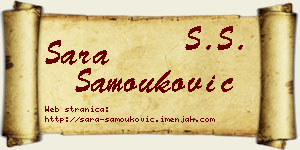 Sara Samouković vizit kartica